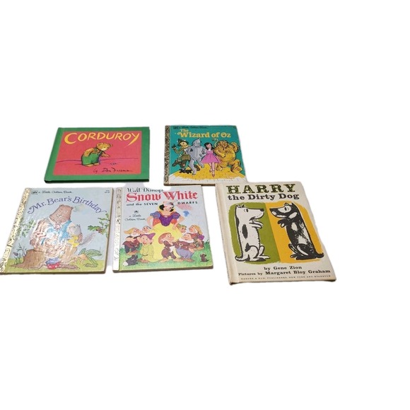 Other - Vintage Books Lot, Little Golden Book, Harry The Dirty Dog, Corduroy